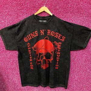 Guns N' Roses Appetite For Destruction Red Skull Graphic T-Shirt  S/M